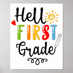 1/2- Hej Första Klass Shirt, första Klass Student Poster