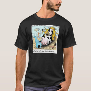 1/2 Ko 1/2 Sjöjungfru Moomaid Rolig Tee Shirt