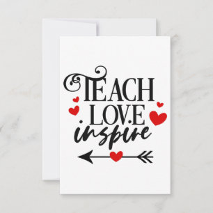 1/2 Teach Kärlek Inspire Shirt kindergarten Lärare OSA Kort