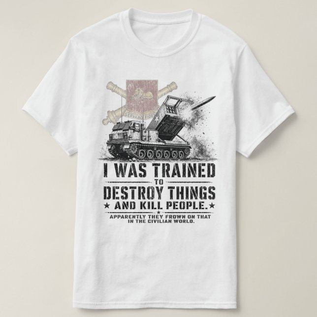 1-33 Fältartilleri MLRS T Shirt (Design framsida)