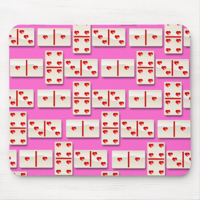 1-4-3 hjärtadomino musmatta (Framsidan)