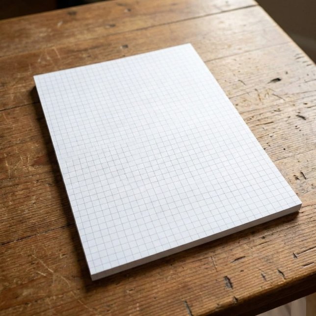 1/4 in Large Graph Paper Note Pad (Grid / Squares) Anteckningsblock (gray Grid squares per Inch pads)