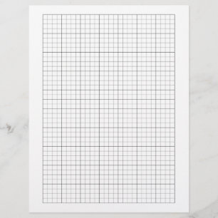 1/4-tums diagram, Pappert (4 kvadrater per tum) - Brevhuvud