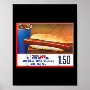 $1,50 Food Court Hett Hund och Soda Combo Poster