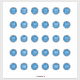 1,5" Företagets logotyp vinyldekal mall, 30-pack Klistermärken