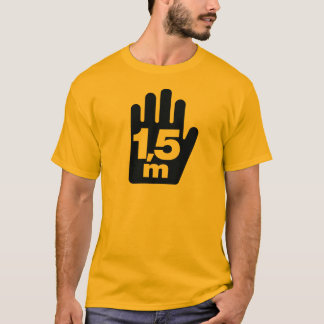 "1,5 m" Social Avstånd T-Shirt - STOR GRAFIK
