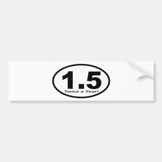 1,5 Miles två gånger en årsbildekal Bildekal (Framsidan)