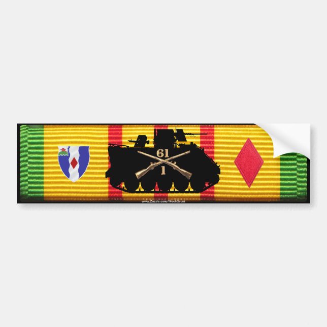 1/61. Inf spårar & gradbeteckningen på VSM-band Bildekal (Framsidan)