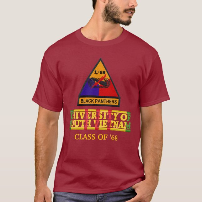 1/69. Armoruniversiteten av den södra Vietnam T-shirt (Framsida)