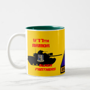 1/77. Stålsätter svart pantrar för Armor Två-Tonad Mugg