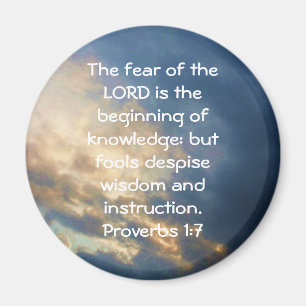 1:7 för Proverbs för ordstäv för citationsteck Magnet