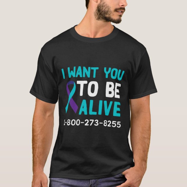 1 800 273 8255 - Självmordsförebyggande dag - Själ T Shirt (Framsida)