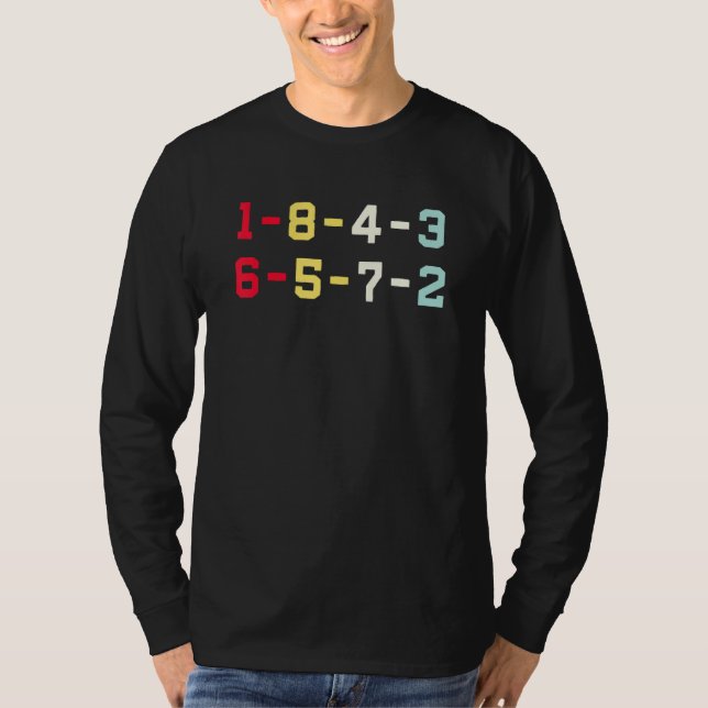 1-8-4-3-6-5-7-2-brandorder för liten blockmotor V8 T Shirt (Framsida)