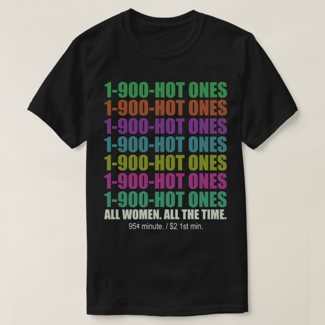 1 900 HETTER ONES Retro 90s Vuxen Mobil linje T Shirt (Design framsida)
