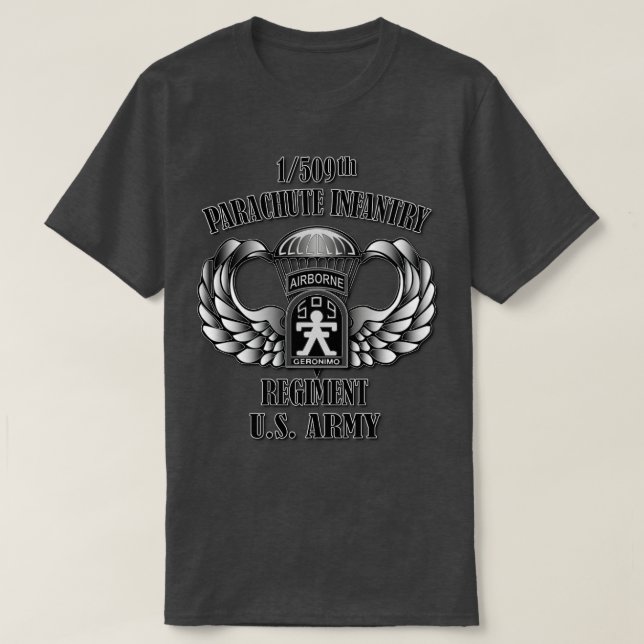 1:a 509th Fallskärm Infantry Regiment T Shirt (Design framsida)