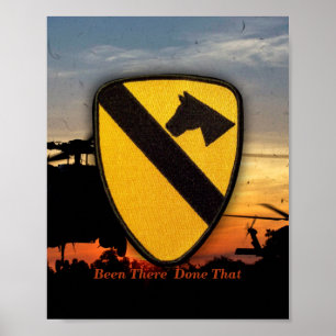 1:a 7:e Cavalry Luft Cav Vetereans Vets Patch Poster