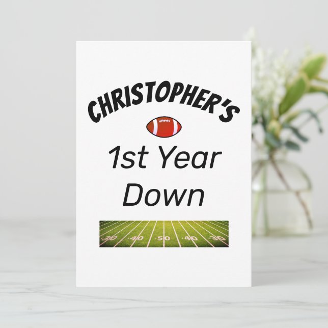 1:a året efter Fotbollsdagens födelsedag Inbjudningar (Stående Fram)