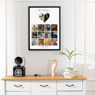 1:a året fotojubileumskalender 12 månader poster