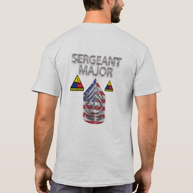 1:a armédivisionens sergeant Major T Shirt (Baksida)