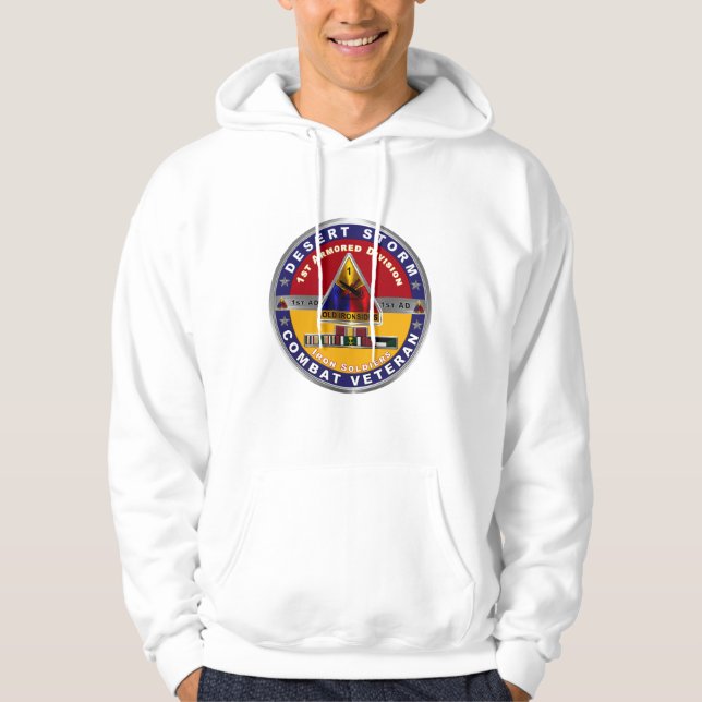 1:a Armored Division Desert Storm Hoodie (Framsida)