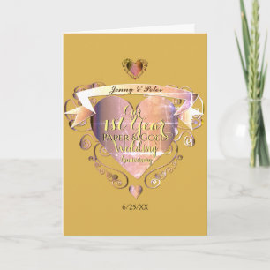 1:a årsdagen av Bröllop, Pappra årsdagen och Guld  Kort