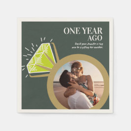 1:a årsdagen av fotoutbildningen party peridot rin pappersservett