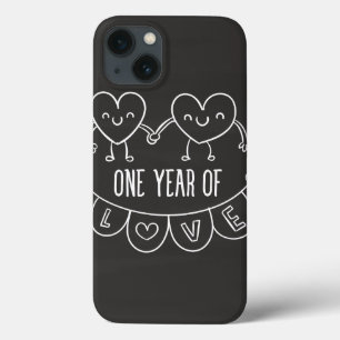1:a årsdagen av Gift Chalk Hearts iPad Air