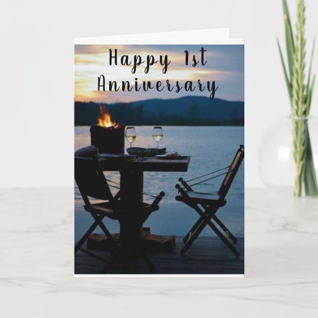 1:a ÅRSDAGEN ÖNSKEMÅL TILL CELEBRATE *US*-KORT Kort (Framsida)