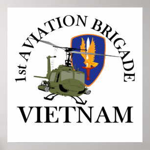 1:a Avn Bde Vietnam Vet Huey Poster