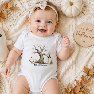 1:a Barnets Första Halloween Söta Spöken Kuslig Tr T Shirt