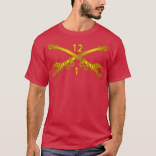 1:a bataljonen 12:e Cavalry Gren wo Txt T Shirt