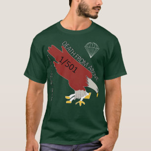 1:a bataljonen 501:a Fallskärm-fantry Camp Eagle T Shirt