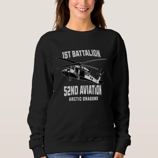 1:a bataljonen 52:a flyghelikoptern Militär Ve T Shirt (Framsida)