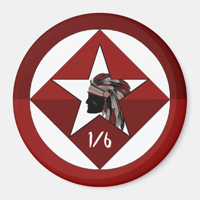 1:a Battalion 6e marinregion Magnet (Framsidan)