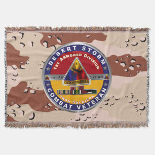 1:a beväpnade divisionen Desert Storm Veteran Filt