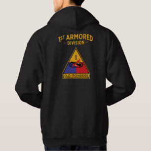1:a beväpnade divisionen "Old Ironsides" Emblem H Hoodie
