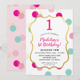 1:a BIRTHDAY PARTY INBJUDAN moderna konfektytor