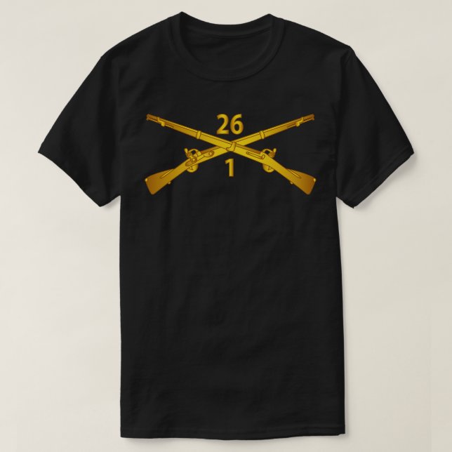 1:a Bn 26:e infanteriregim med infanteribb wo-xt T Shirt (Design framsida)