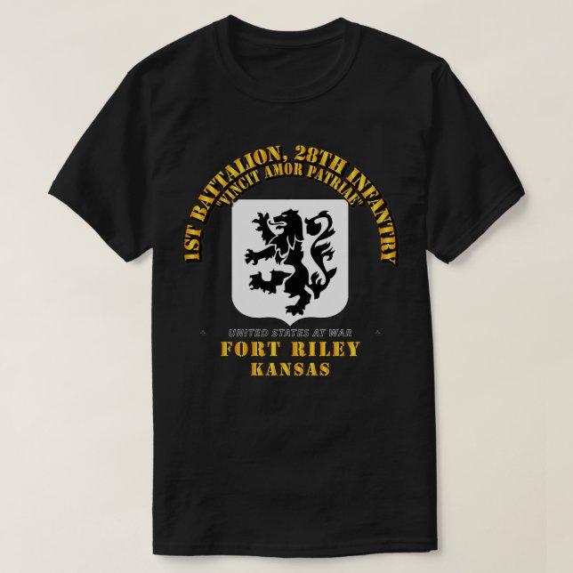 1:a Bn 28:e infanteriet Riley KS T Shirt (Design framsida)