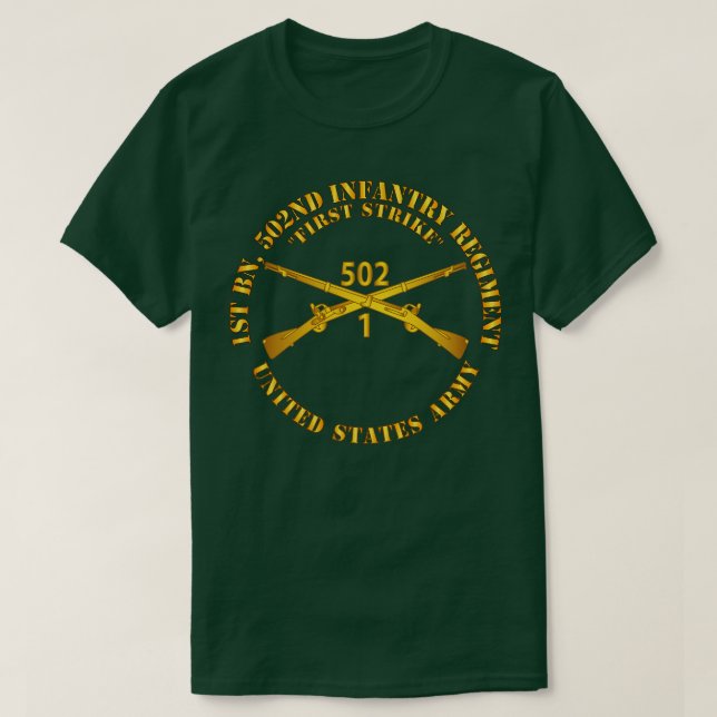1:a BN 502:a infanteriet Regt First Strejka Infant T Shirt (Design framsida)