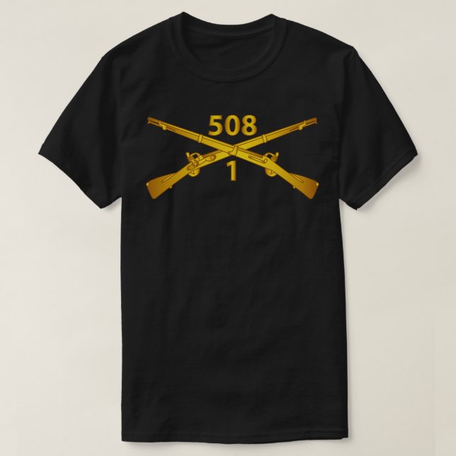 1:a BN 508th Infantry Regiment Gren wo Txt X T Shirt (Design framsida)