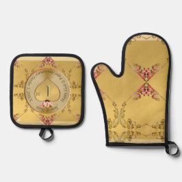 1:a Bröllop-årsdagen Golden Heart Emblem