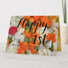 1:a Bröllop-årsdagen Kort