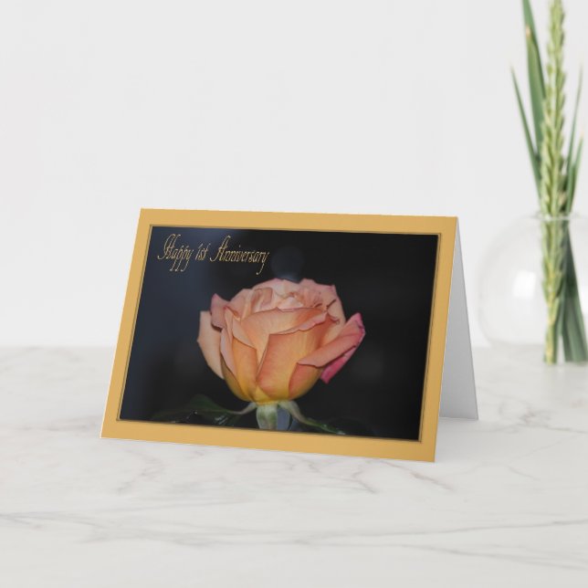 1:a bröllopsdagskort kort (Framsida)