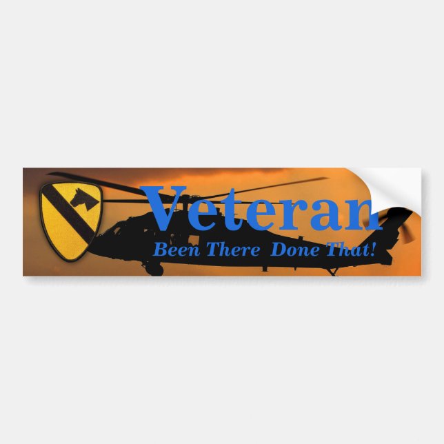 1:a CAV DIV Cavalry Division veterans-veterinärer Bildekal (Framsidan)