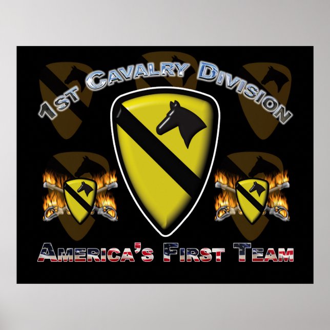 1:a Cav Fort Huva Texas Poster (Framsidan)