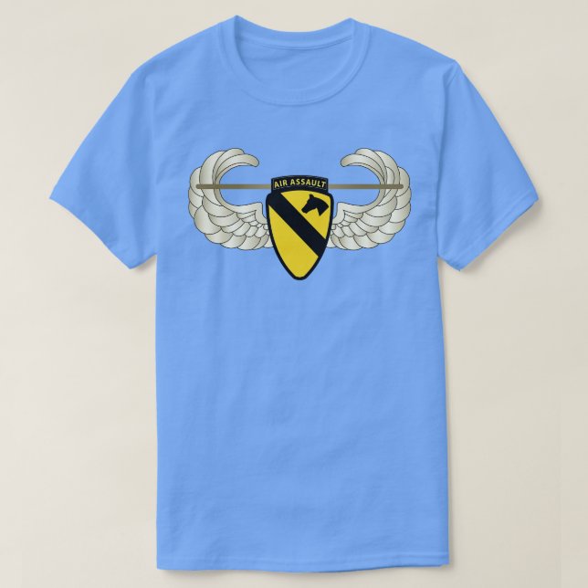 1:a Cavalry Div Badge wo Txt T Shirt (Design framsida)