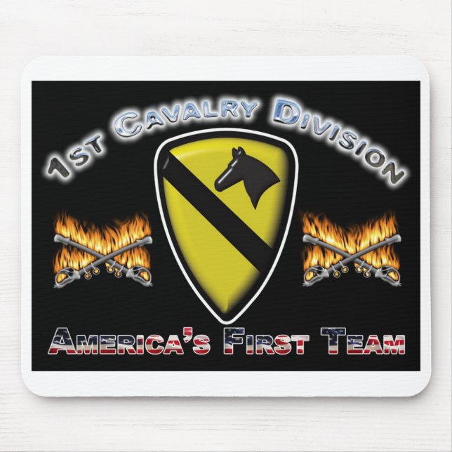 1:a Cavalry Division Gift Mouse Pad Musmatta (Framsidan)