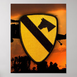 1:a Cavalry Division Luft Cav Fort Huva Patch Poster