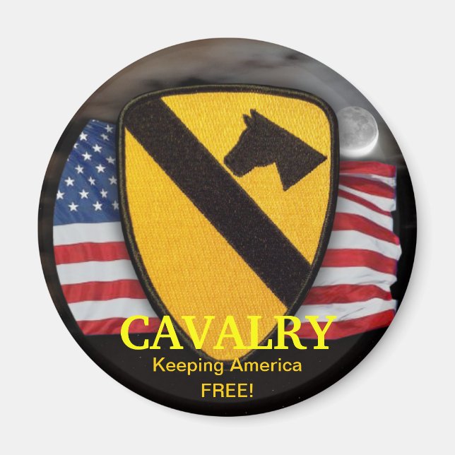 1:a cavalry luft cav patch vietnam vets magnet (Framsidan)